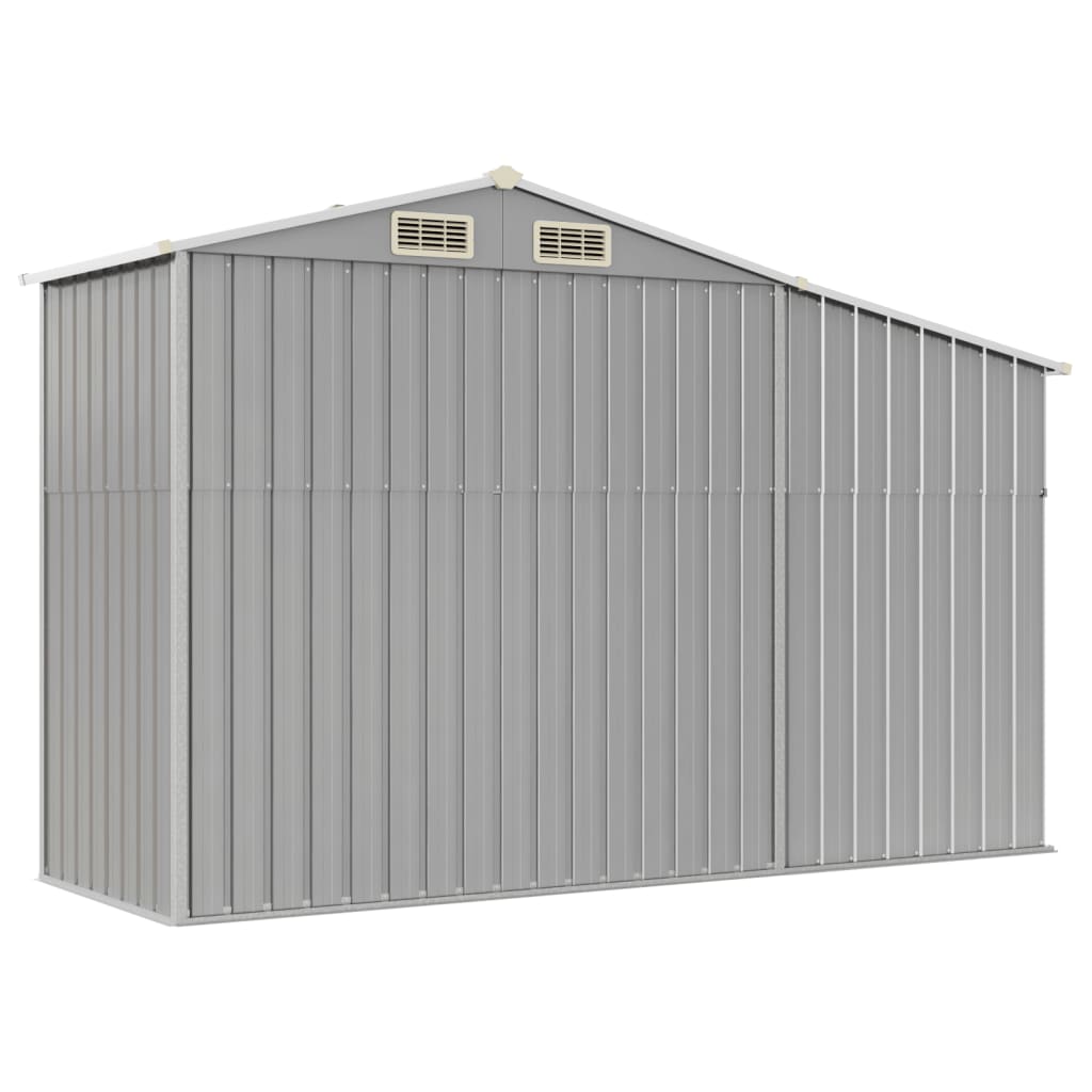 Abri de Jardin 2-en-1 avec Bûcher en Acier Galvanisé