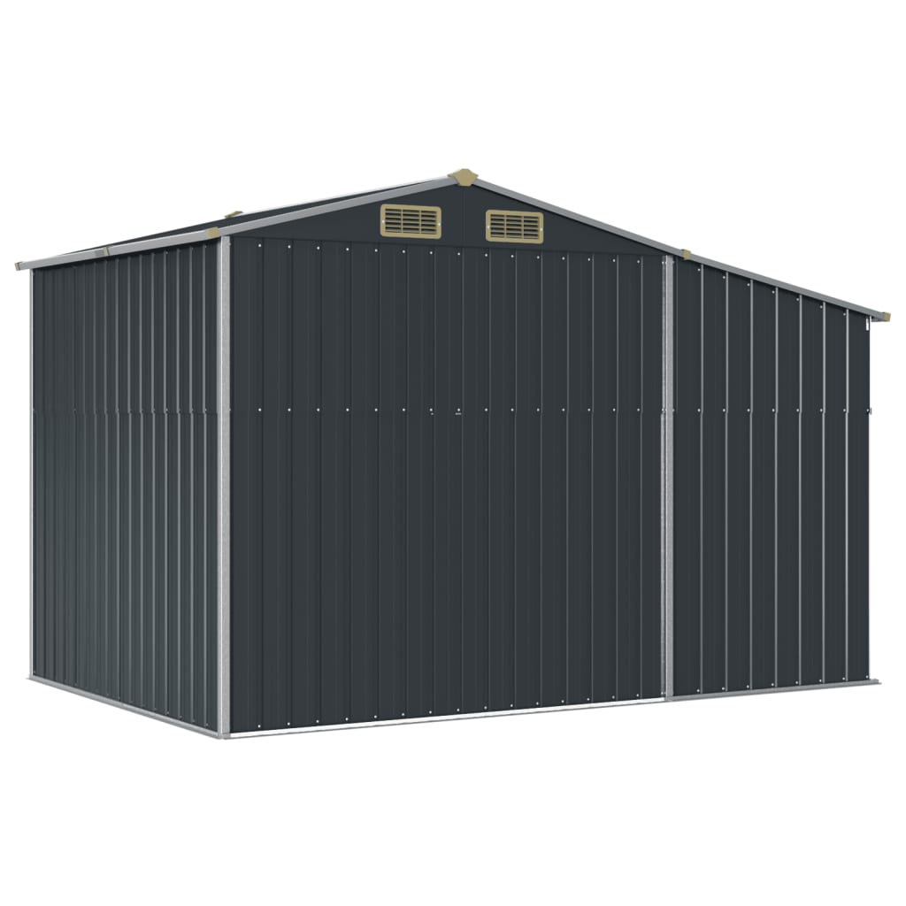 Abri de Jardin 2-en-1 avec Bûcher en Acier Galvanisé