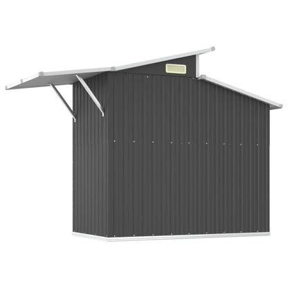 Abri de Jardin 2-en-1 en Acier Galvanisé avec Toit Lumineux - 2,70m x 1,30m x 2,08m