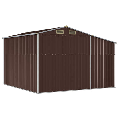 Abri de Jardin 2-en-1 avec Bûcher en Acier Galvanisé