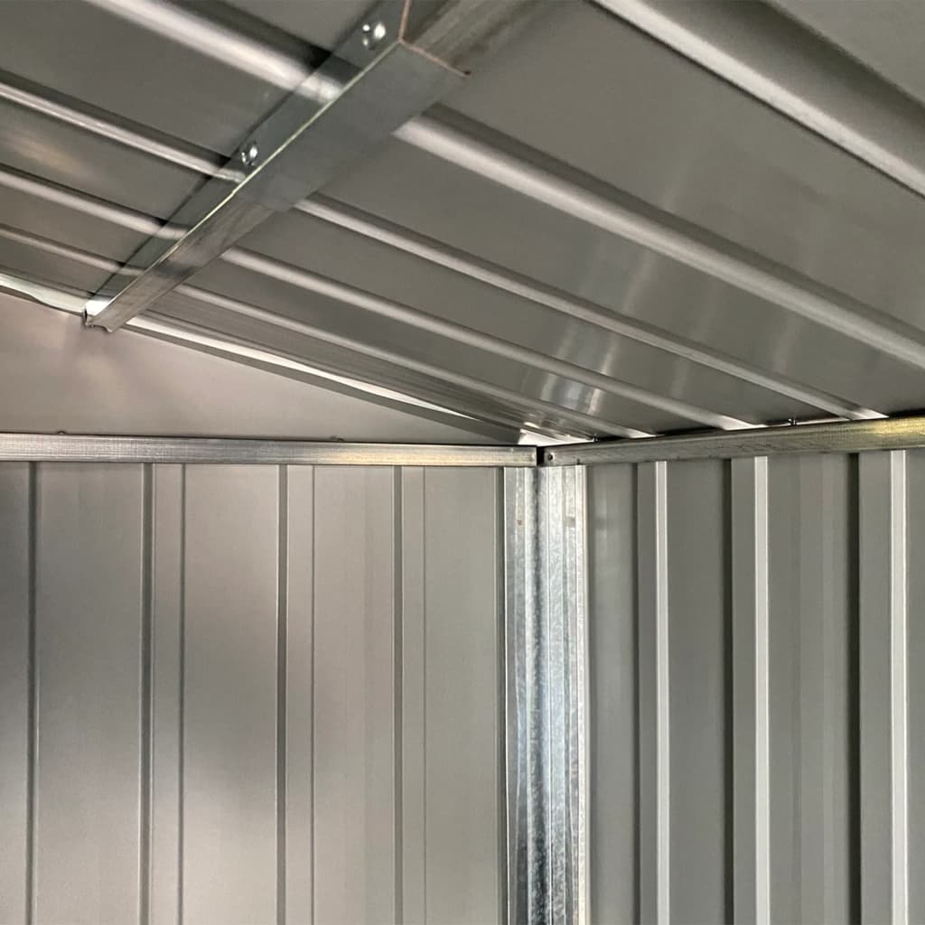 Abri de Jardin 2-en-1 avec Bûcher en Acier Galvanisé