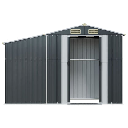 Abri de Jardin 2-en-1 avec Bûcher en Acier Galvanisé