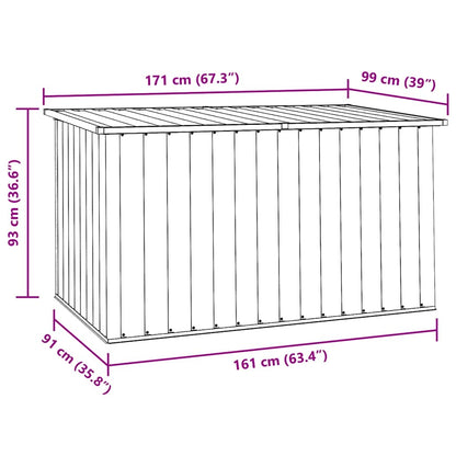 Coffre de Jardin en Acier Galvanisé - 1.09m / 1.29m / 1.71m