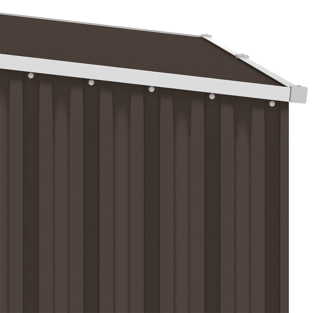 Abri de Jardin 2-en-1 avec Bûcher en Acier Galvanisé - 2,45m x 0,98m x 1,59m