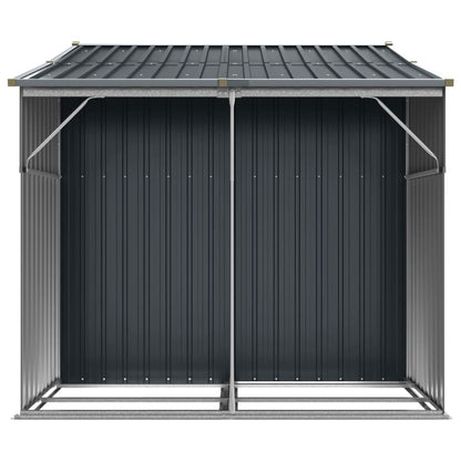 Abri de Jardin 2-en-1 avec Bûcher en Acier Galvanisé