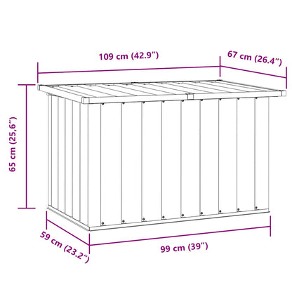 Coffre de Jardin en Acier Galvanisé - 1.09m / 1.29m / 1.71m