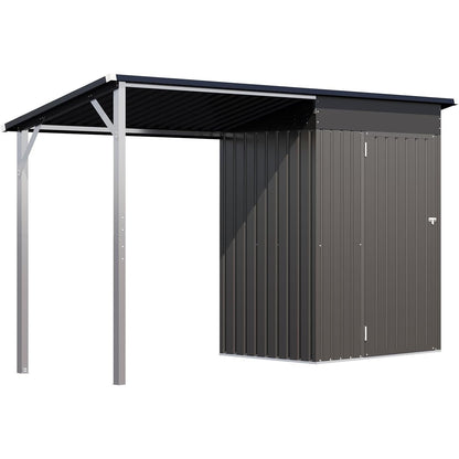Abri de Jardin 2-en-1 avec Pergola en Acier Premium