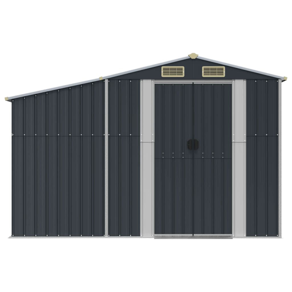 Abri de Jardin 2-en-1 avec Bûcher en Acier Galvanisé
