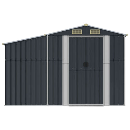 Abri de Jardin 2-en-1 avec Bûcher en Acier Galvanisé