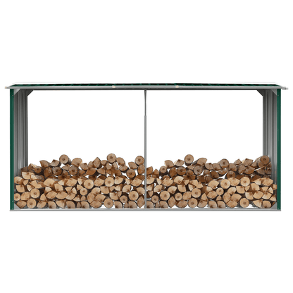 Abri à Bûches en Acier Galvanisé - 330 x 92 cm x 153 cm