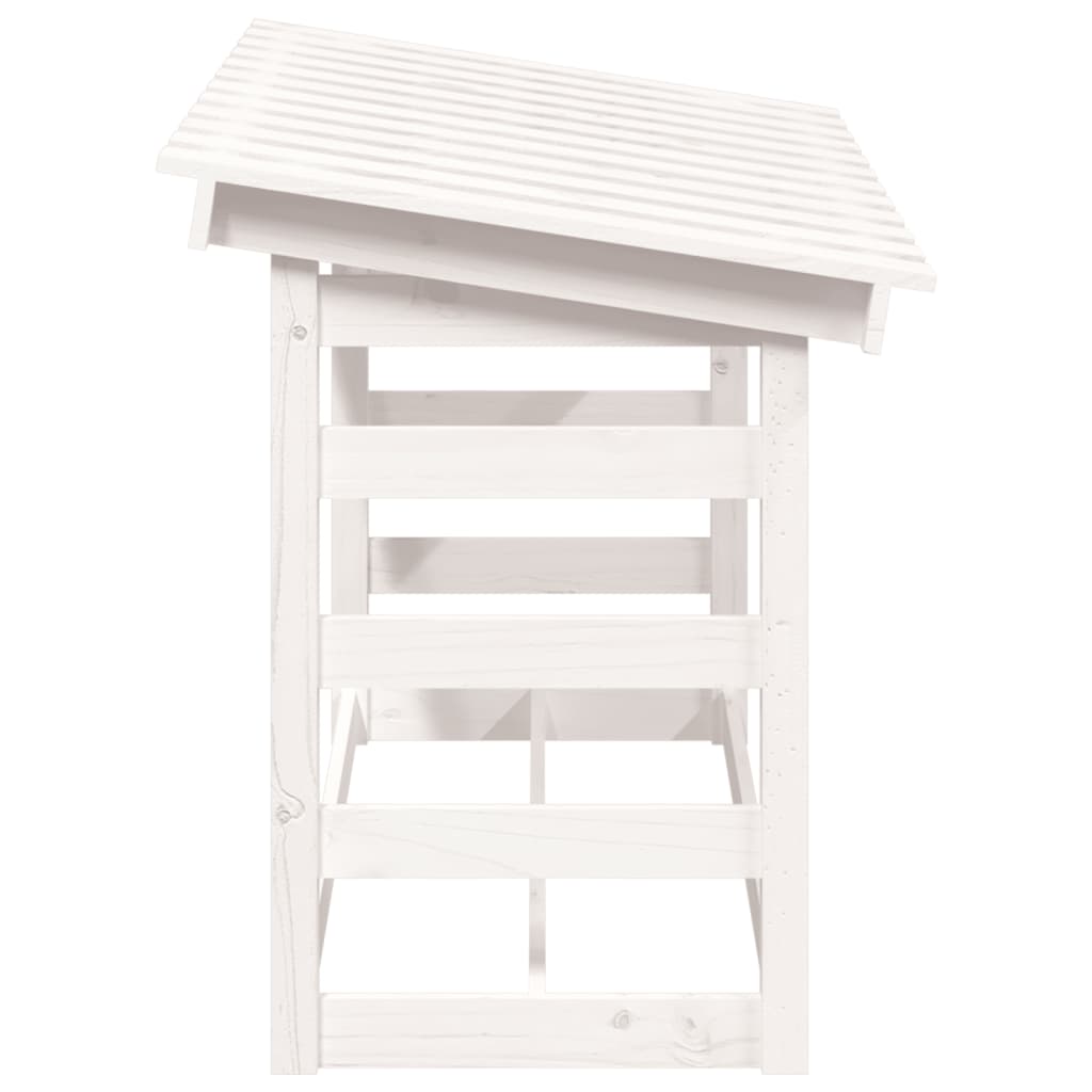 Abri à Bûches en Bois Massif - 1.08m x 0.65m x 1.10m/0.78m
