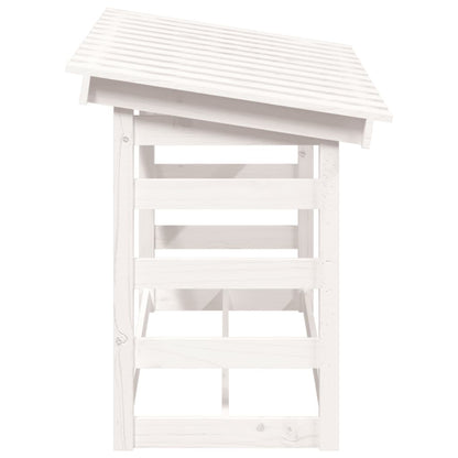 Abri à Bûches en Bois Massif - 1.08m x 0.65m x 1.10m/0.78m
