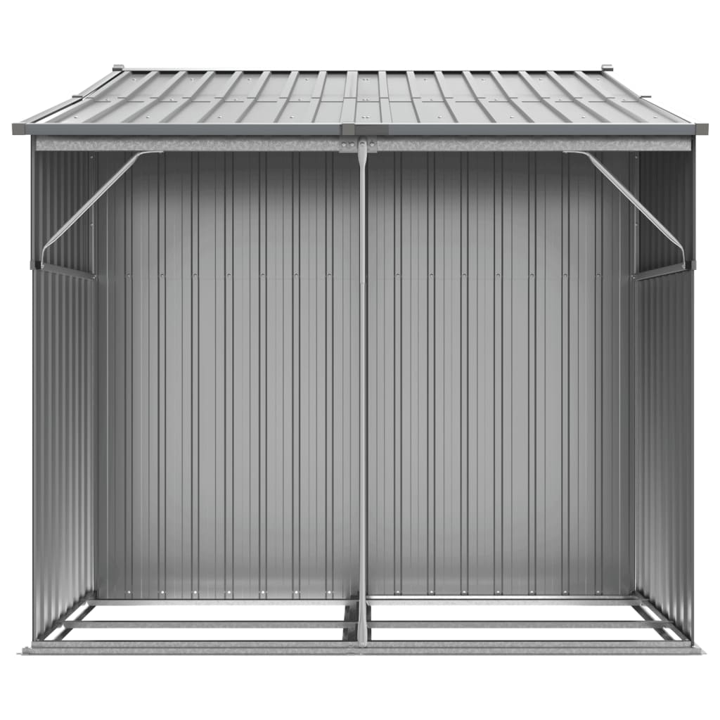 Abri de Jardin 2-en-1 avec Bûcher en Acier Galvanisé