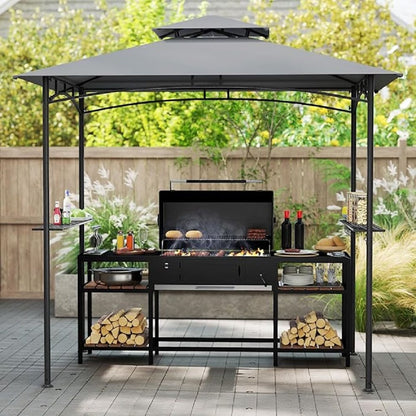 Abri barbecue double toit - 242 x 150 cm