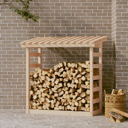 Abri à Bûches en Bois Massif - 1.08m x 0.65m x 1.10m/0.78m