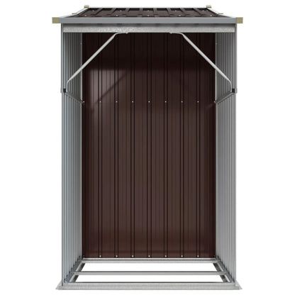 Abri de Jardin 2-en-1 avec Bûcher en Acier Galvanisé