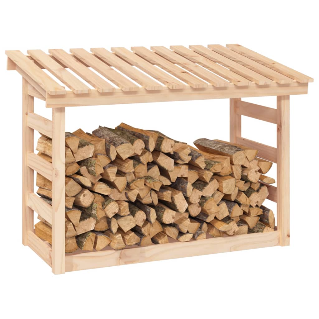 Abri à Bûches en Bois Massif - 1.08m x 0.65m x 1.10m/0.78m