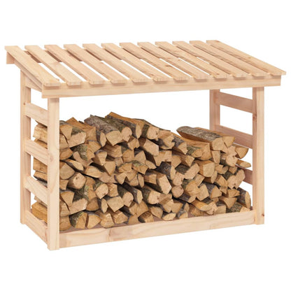 Abri à Bûches en Bois Massif - 1.08m x 0.65m x 1.10m/0.78m