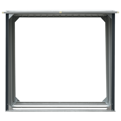 Abri à Bûches en Acier Galvanisé - 1,72m x 0,91m x 1,54m