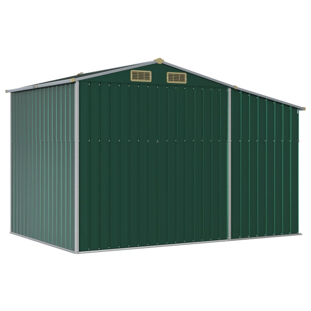Abri de Jardin 2-en-1 avec Bûcher en Acier Galvanisé