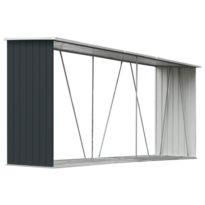 Abri à Bûches XXL en Acier Galvanisé - 3,30m x 0,84m x 1,52m