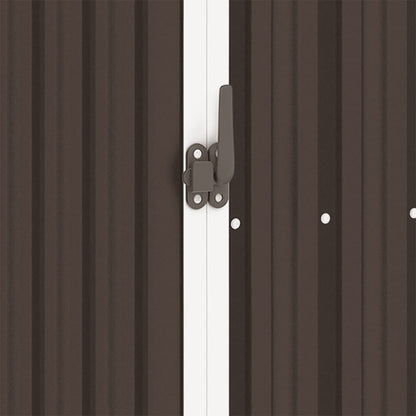 Abri de Jardin 2-en-1 avec Bûcher en Acier Galvanisé - 2,45m x 0,98m x 1,59m