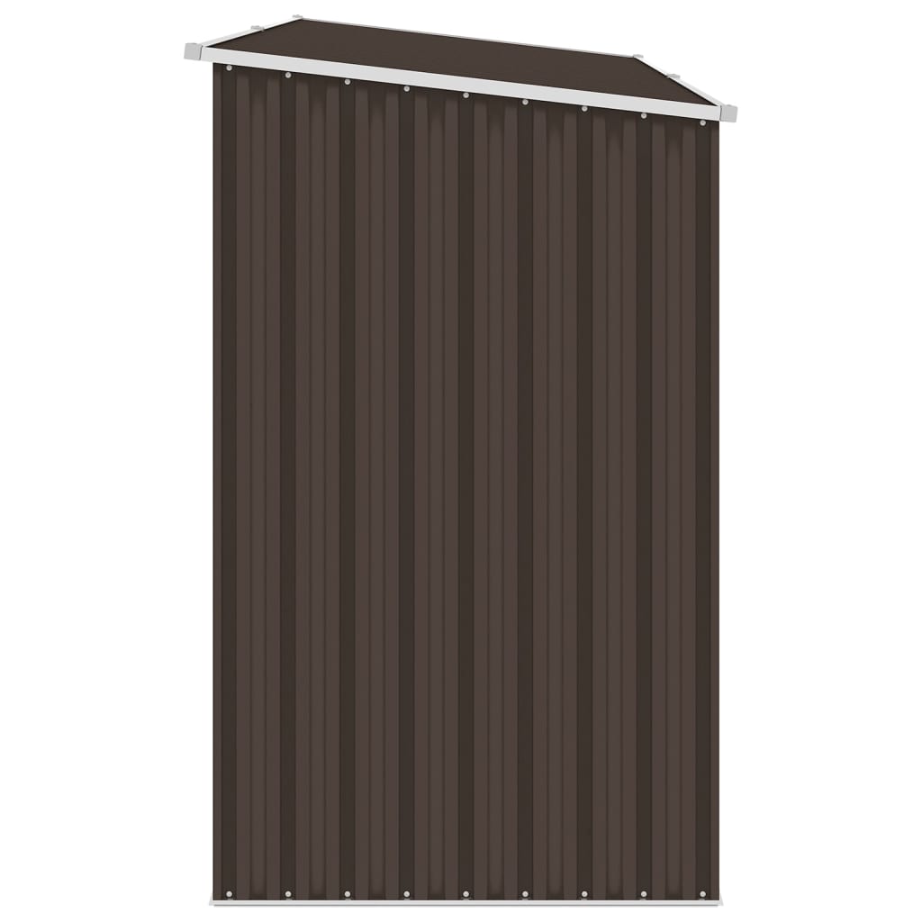 Abri de Jardin 2-en-1 avec Bûcher en Acier Galvanisé - 2,45m x 0,98m x 1,59m