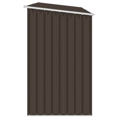 Abri de Jardin 2-en-1 avec Bûcher en Acier Galvanisé - 2,45m x 0,98m x 1,59m