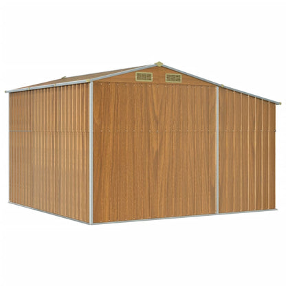 Abri de Jardin 2-en-1 avec Bûcher en Acier Galvanisé