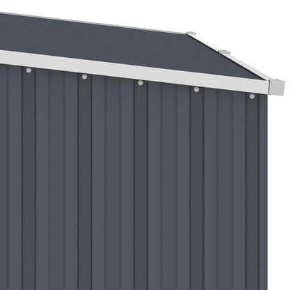 Abri de Jardin 2-en-1 avec Bûcher en Acier Galvanisé - 2,45m x 0,98m x 1,59m