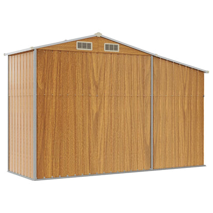 Abri de Jardin 2-en-1 avec Bûcher en Acier Galvanisé