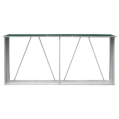Abri à Bûches XXL en Acier Galvanisé - 3,30m x 0,84m x 1,52m