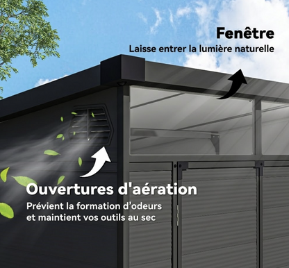 Abri de Jardin en Résine - 1,91m x 1,90m x 2,15m