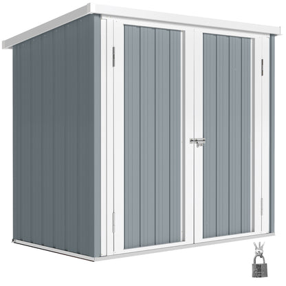 Abri de Jardin en Acier Galvanisé avec Serrure - 1,47 m x 0,86 m x 1,34 m