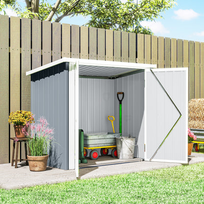 Abri de Jardin en Acier Galvanisé avec Serrure - 1,47 m x 0,86 m x 1,34 m