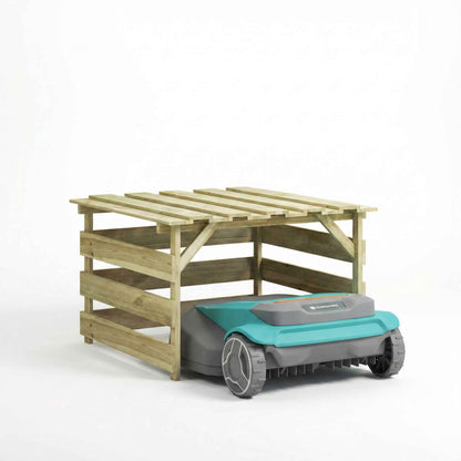 Abri pour Robot Tondeuse en bois - 0.84m x 0.80m x 0.56m