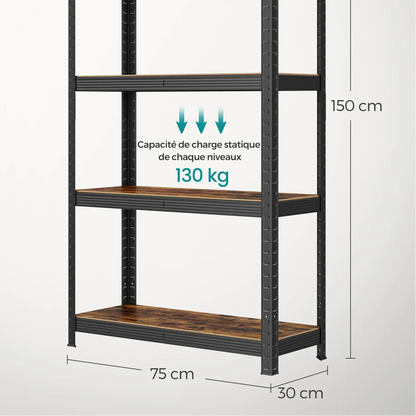 Étagère de Rangement en Acier (650 kg)