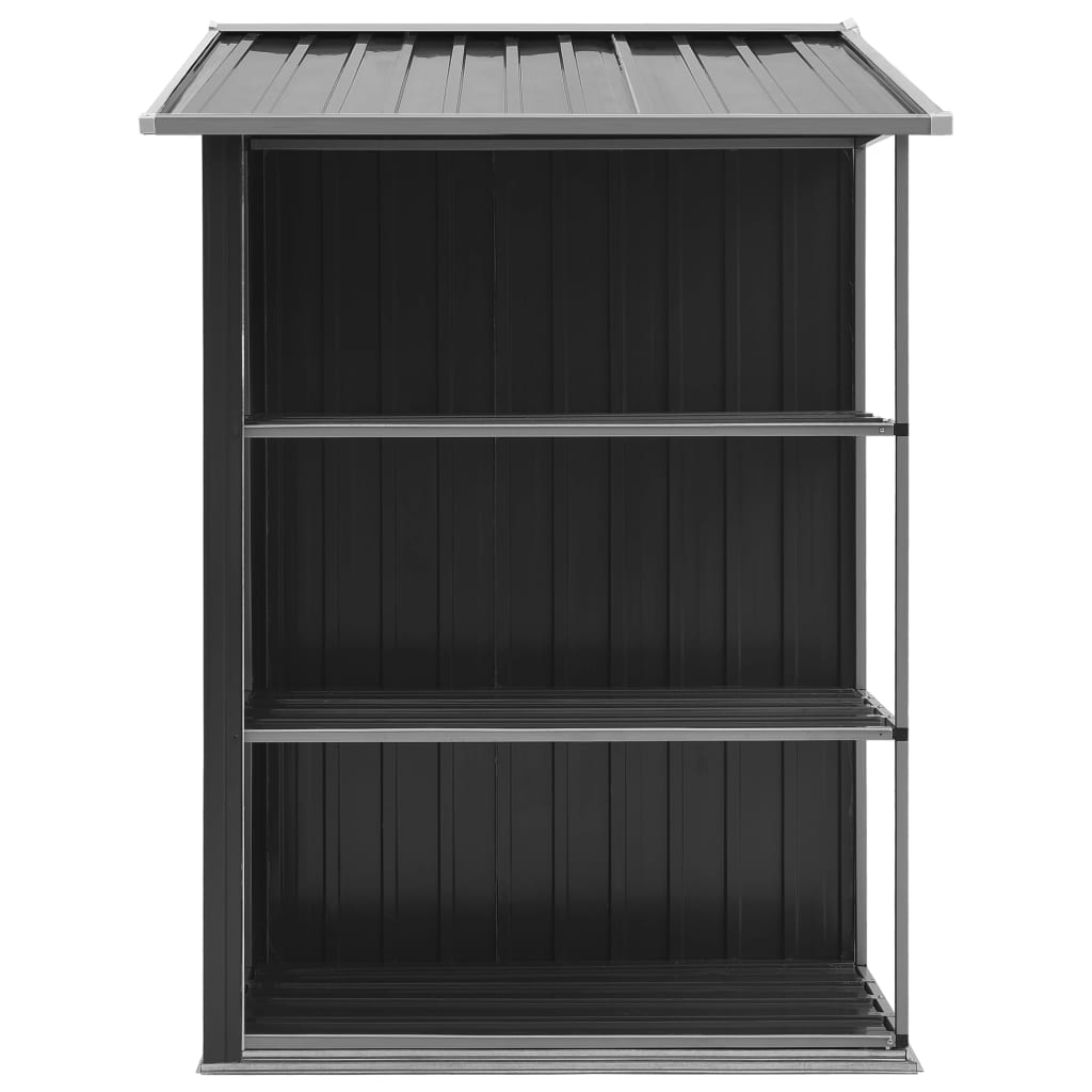 Abri de Jardin avec Étagères en Acier Galvanisé - 2,05m x 1,30m x 1,83m