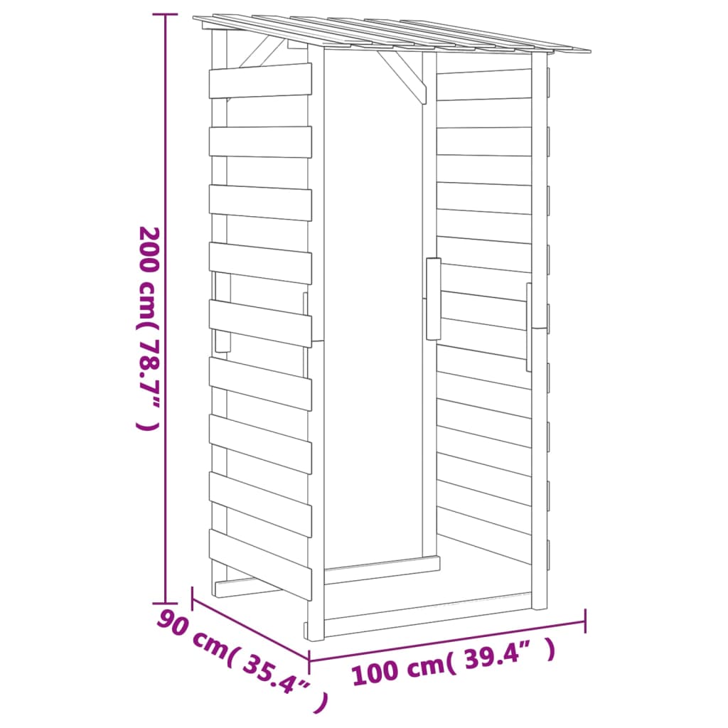 Abri à Bûches modulaire en Bois