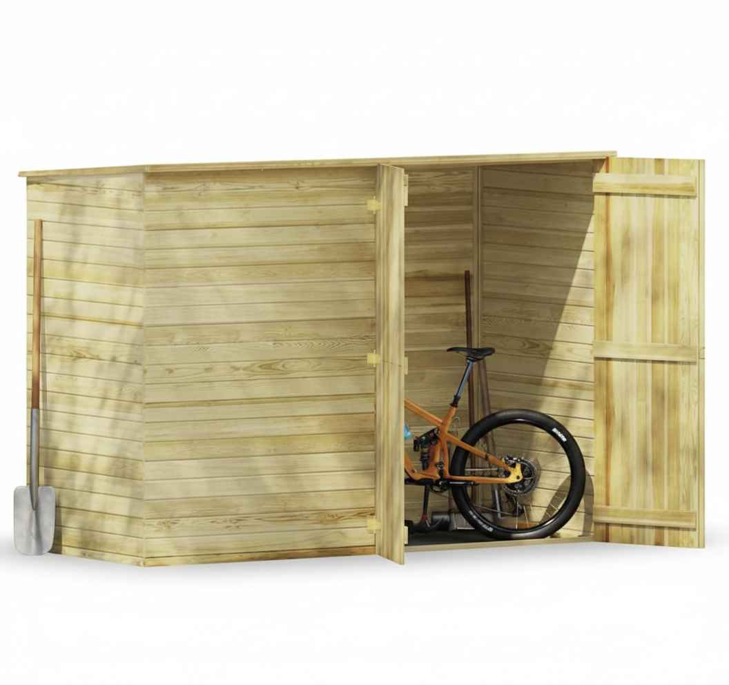 Abri à Vélos en Bois - 2.32m x 1.10m x 1.70m