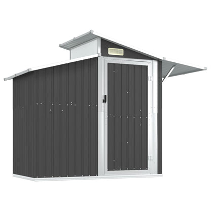 Abri de Jardin 2-en-1 en Acier Galvanisé avec Toit Lumineux - 2,70m x 1,30m x 2,08m