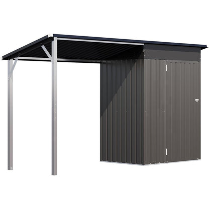 Abri de Jardin 2-en-1 avec Pergola en Acier Premium