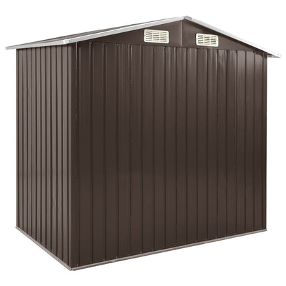 Abri de Jardin avec Étagères en Acier Galvanisé - 2,05m x 1,30m x 1,83m