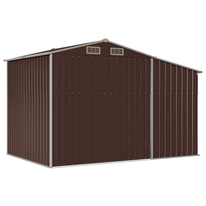 Abri de Jardin 2-en-1 avec Bûcher en Acier Galvanisé