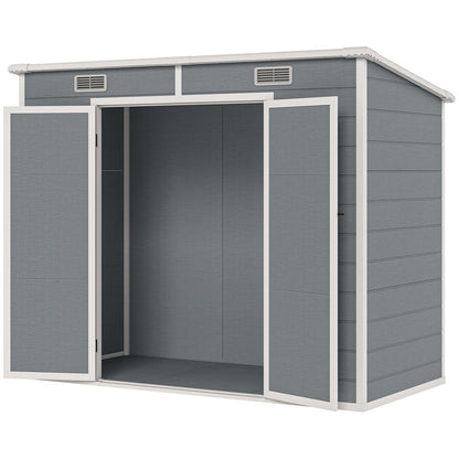 Abri de Jardin en Résine  - Étanche & Traité UV - 2,38m x 1,25m x 1,83m