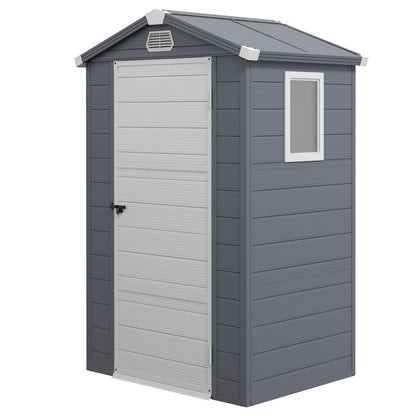 Abri de Jardin en Résine Gris - 1,33m x 1,02m x 2,08m