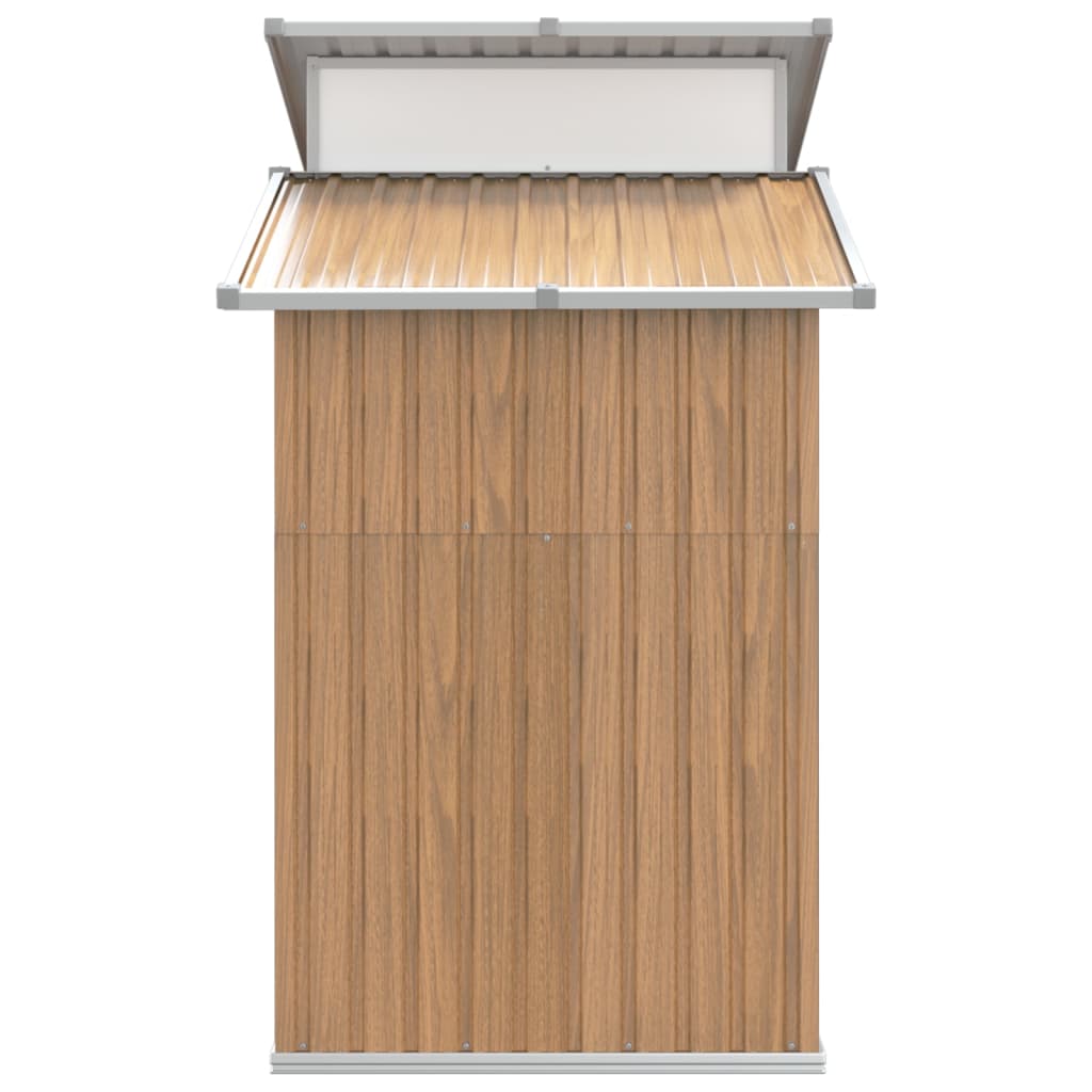Abri de Jardin 2-en-1 en Acier Galvanisé avec Toit Lumineux - 2,70m x 1,30m x 2,08m