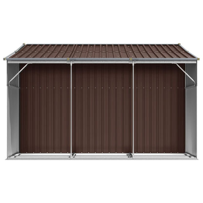Abri de Jardin 2-en-1 avec Bûcher en Acier Galvanisé