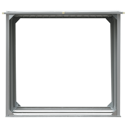 Abri à Bûches en Acier Galvanisé - 1,72m x 0,91m x 1,54m