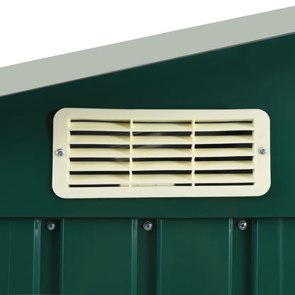 Abri de Jardin avec Étagères en Acier Galvanisé - 2,05m x 1,30m x 1,83m